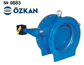 Зворотній клапан чавунний фланцевий з противагою 9883